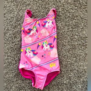 GK unicorn leotard, size TD (toddler)